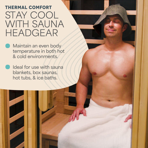 LifePro Wool Sauna Hat one-size-fits-all fits most heads