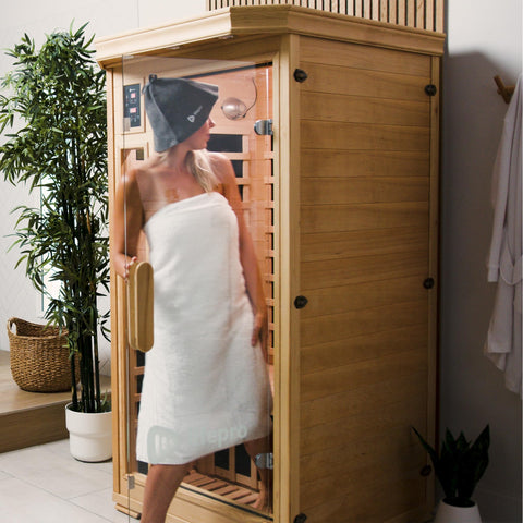 LifePro Wool Sauna Hat style-forward look enhances home spa