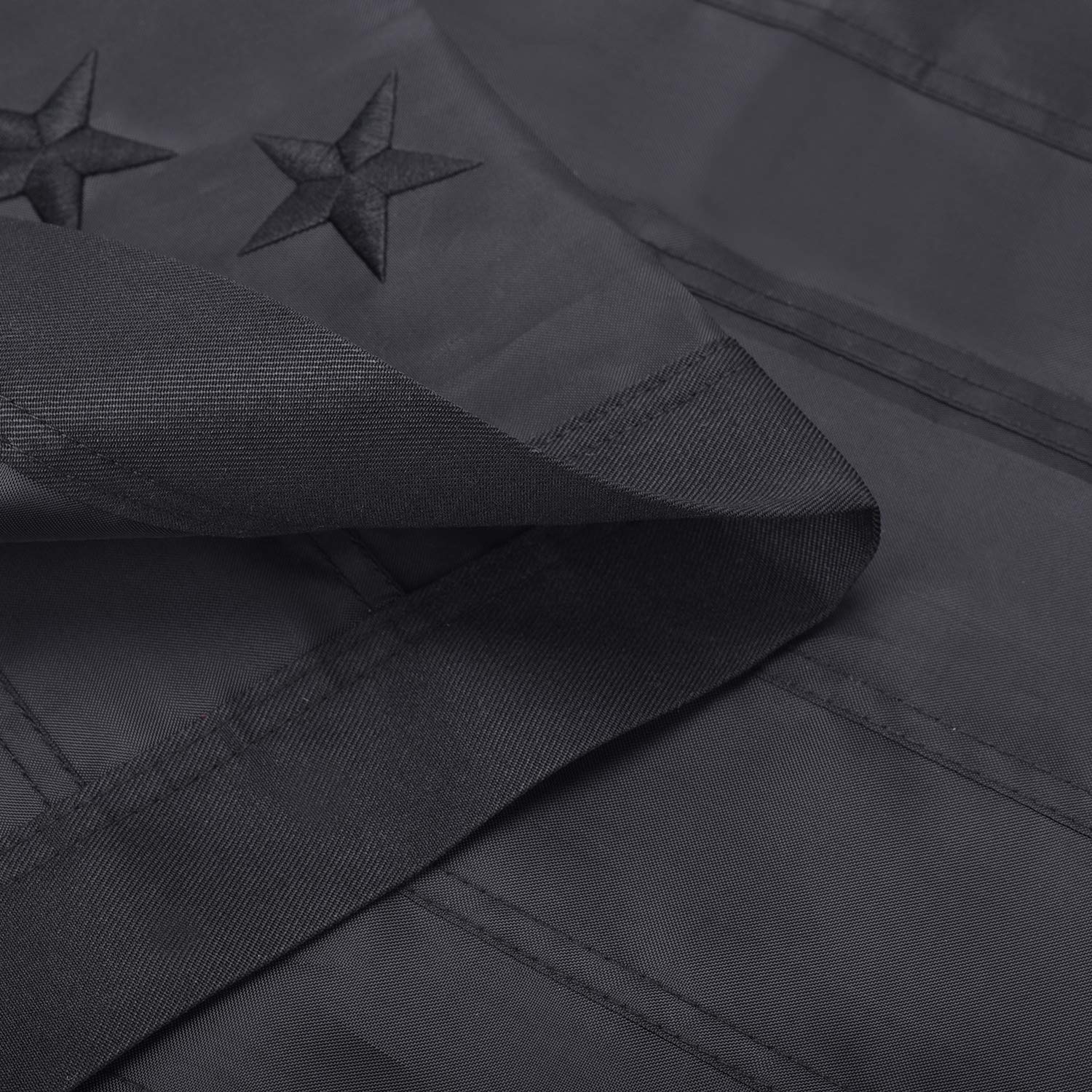 Lifraon flag close-up of embroidered stars highlighting premium craftsmanship.