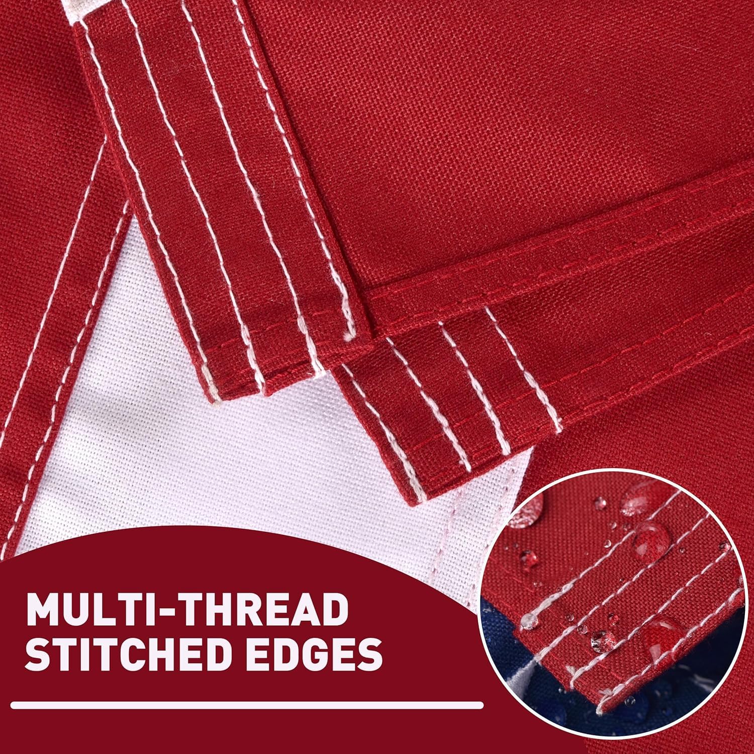 Lifraon quadruple canvas end reinforces durability against wind.