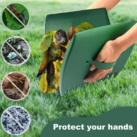 Adjustable handle straps fit different hands for comfortable yard cleanup.