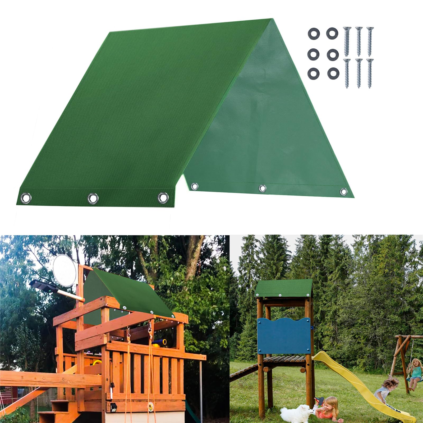 Liftatapa weather protective cover shields play equipment from rain and wind