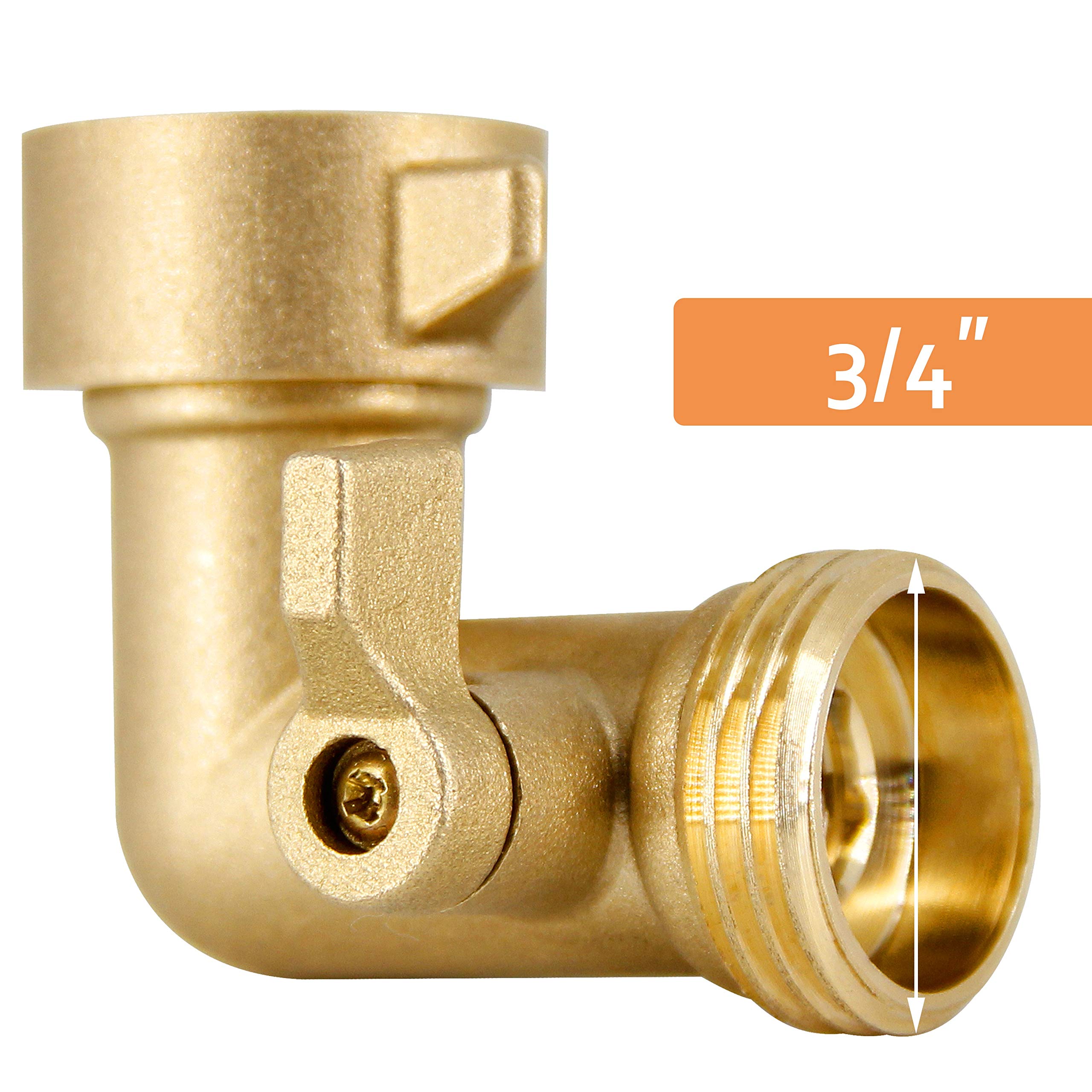 Lifynste elbow with shut-off valves for controlled watering and easy flow.