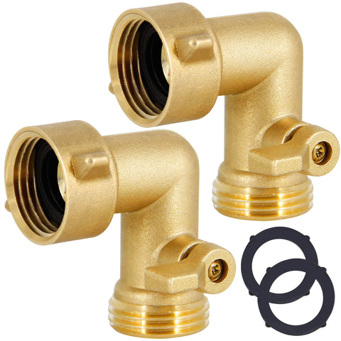 Lifynste brass hose elbow at 90 degrees improves connection and reduces strain.