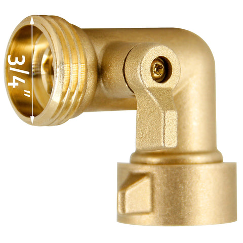 Lifynste brass hose elbow with shut-off valves improves water control and durability