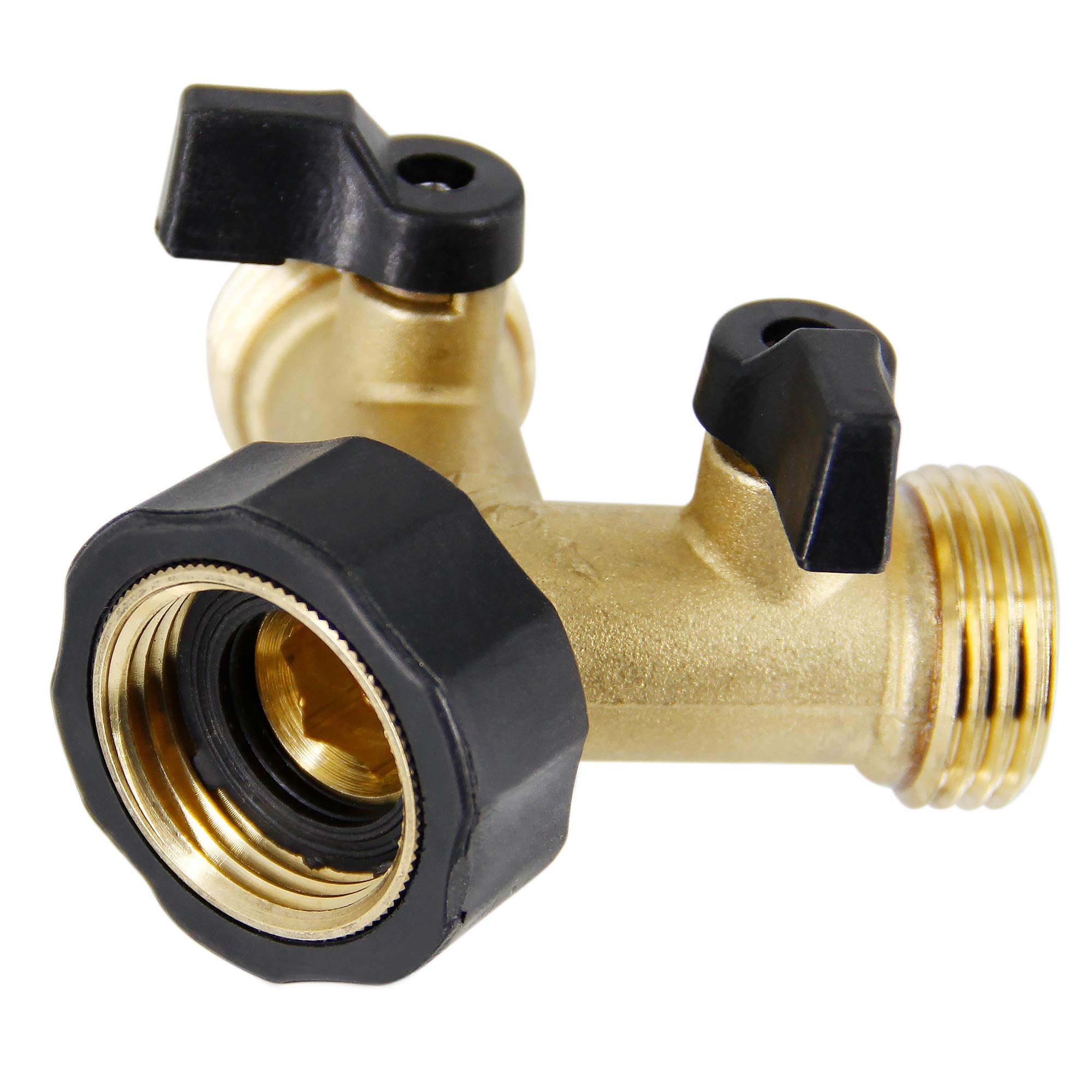 Lifynste 3/4-inch connection on the brass splitter for easy faucet hookup