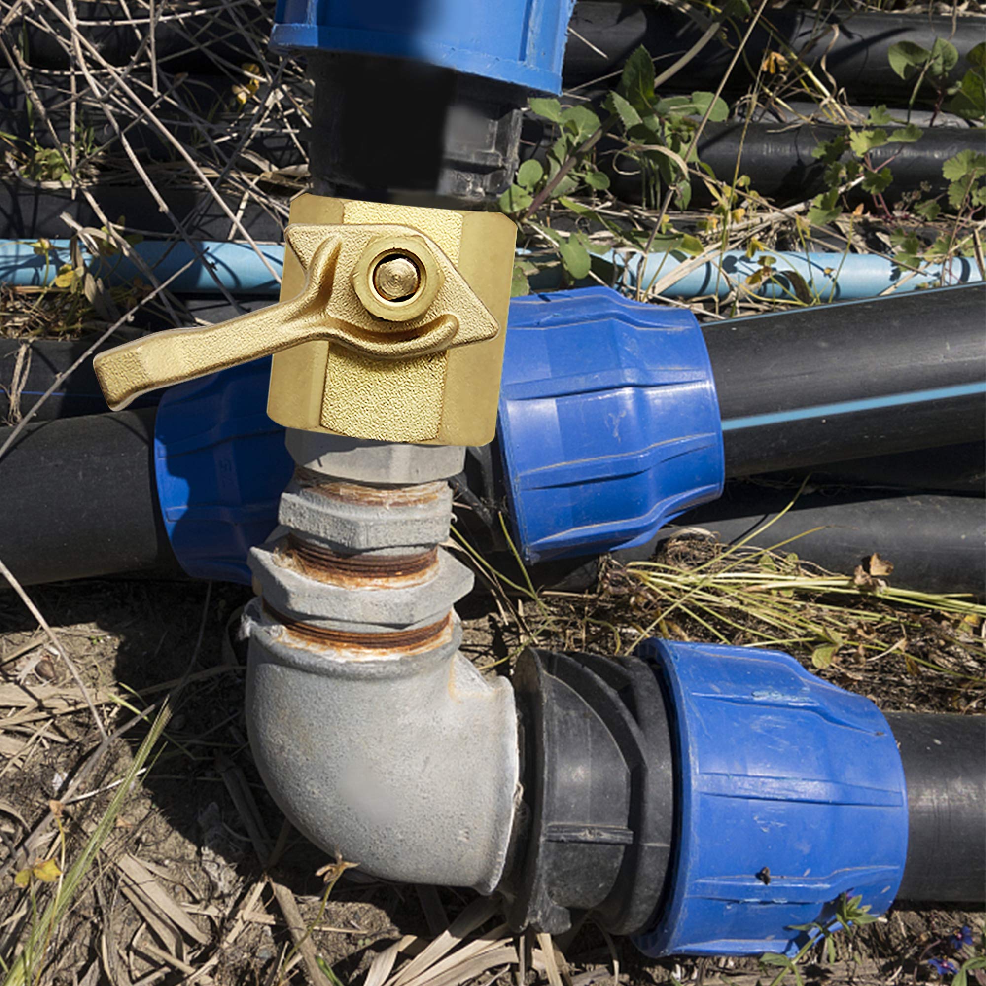 Corrosion-resistant brass Lifynste valve withstands outdoor use over time.