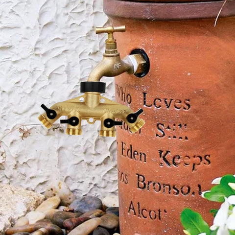 Durable solid-brass Lifynste construction for long-lasting garden use.