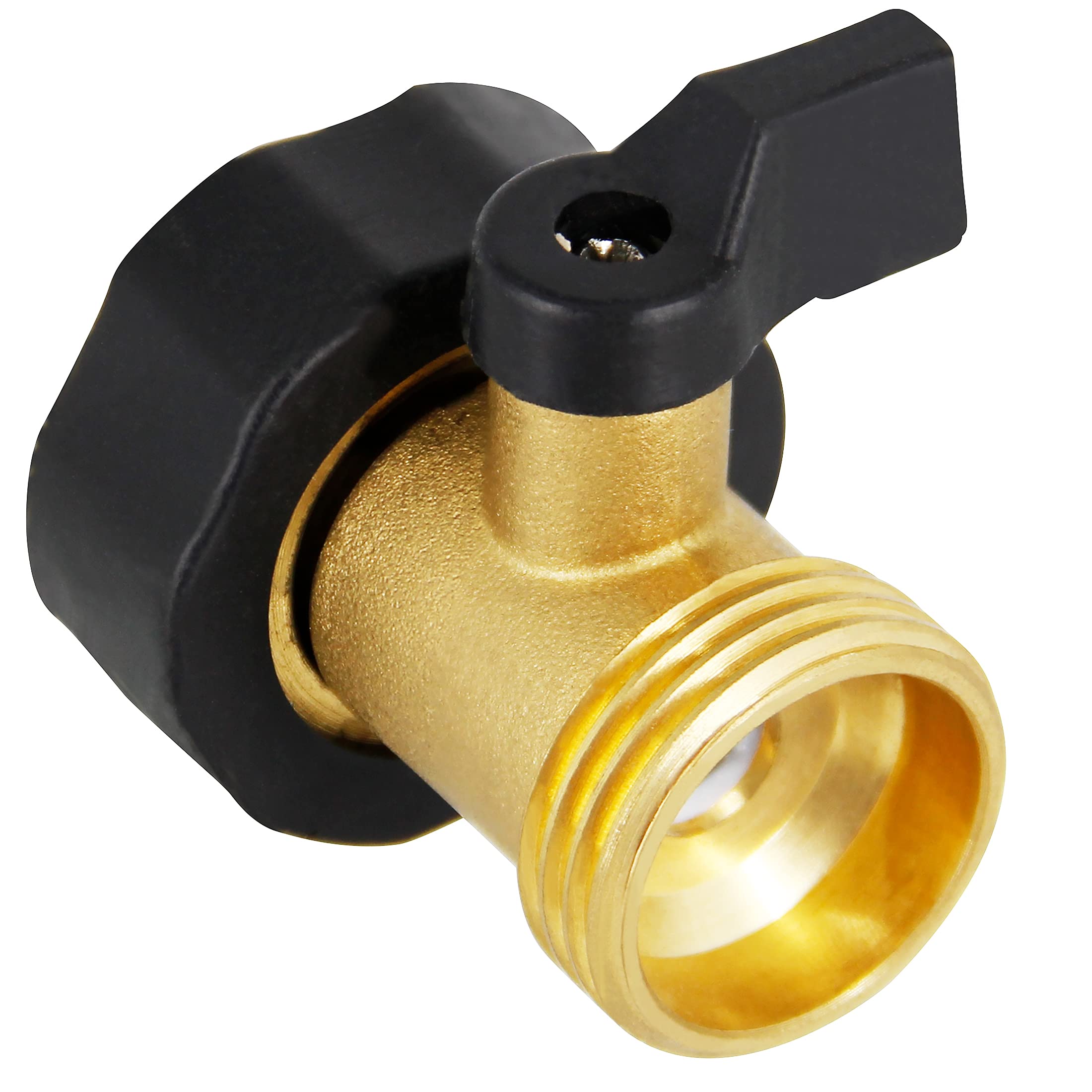 Lifynste ergonomic plastic handle on-off valve for easy water control.