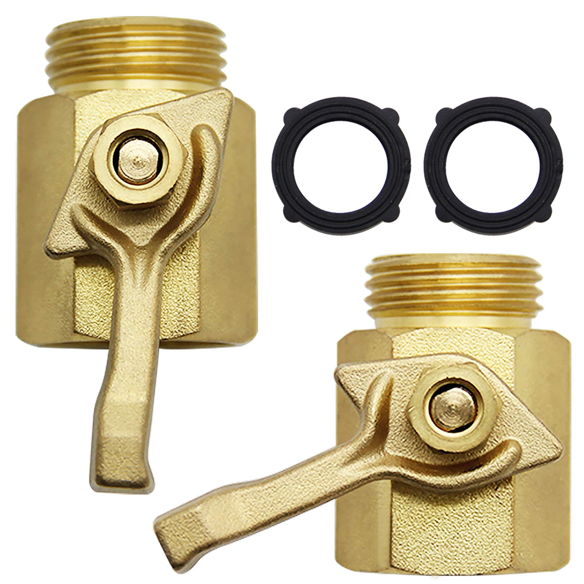 Lifynste heavy-duty brass valve with 3-4 inch thread for durable hose control.