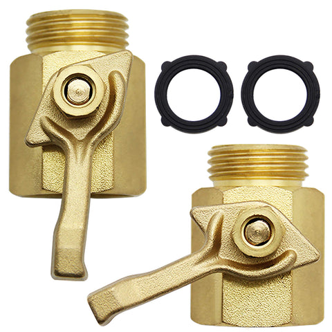 Lifynste heavy-duty brass valve with 3-4 inch thread for durable hose control.