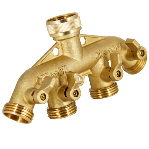 Lifynste hose splitter close-up highlights leak-tight ball valves