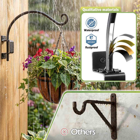 Lifyzoon hand-forged iron bracket provides durable outdoor display