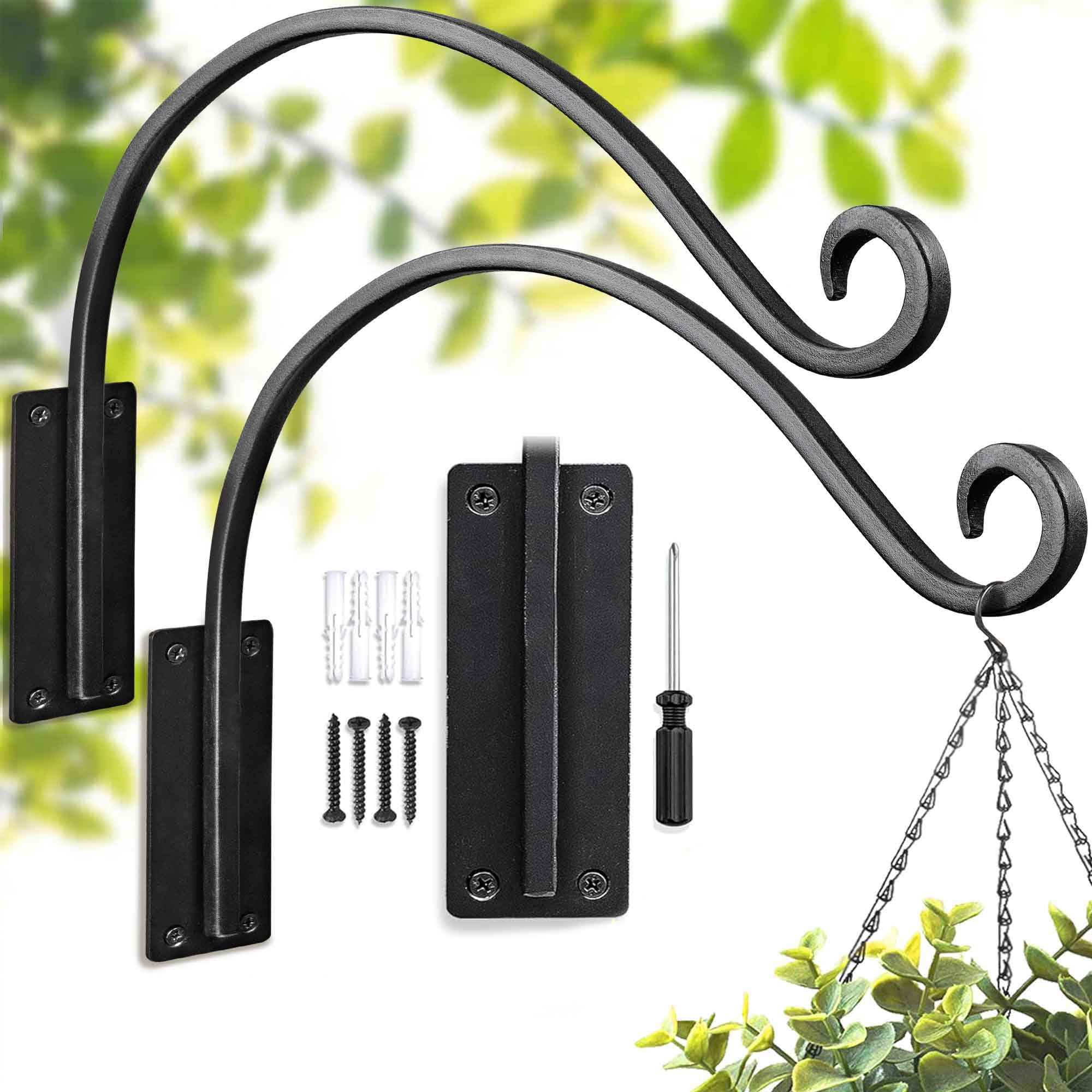 Lifyzoon 16-inch heavy-duty plant bracket showing sturdy support up to 80 lbs