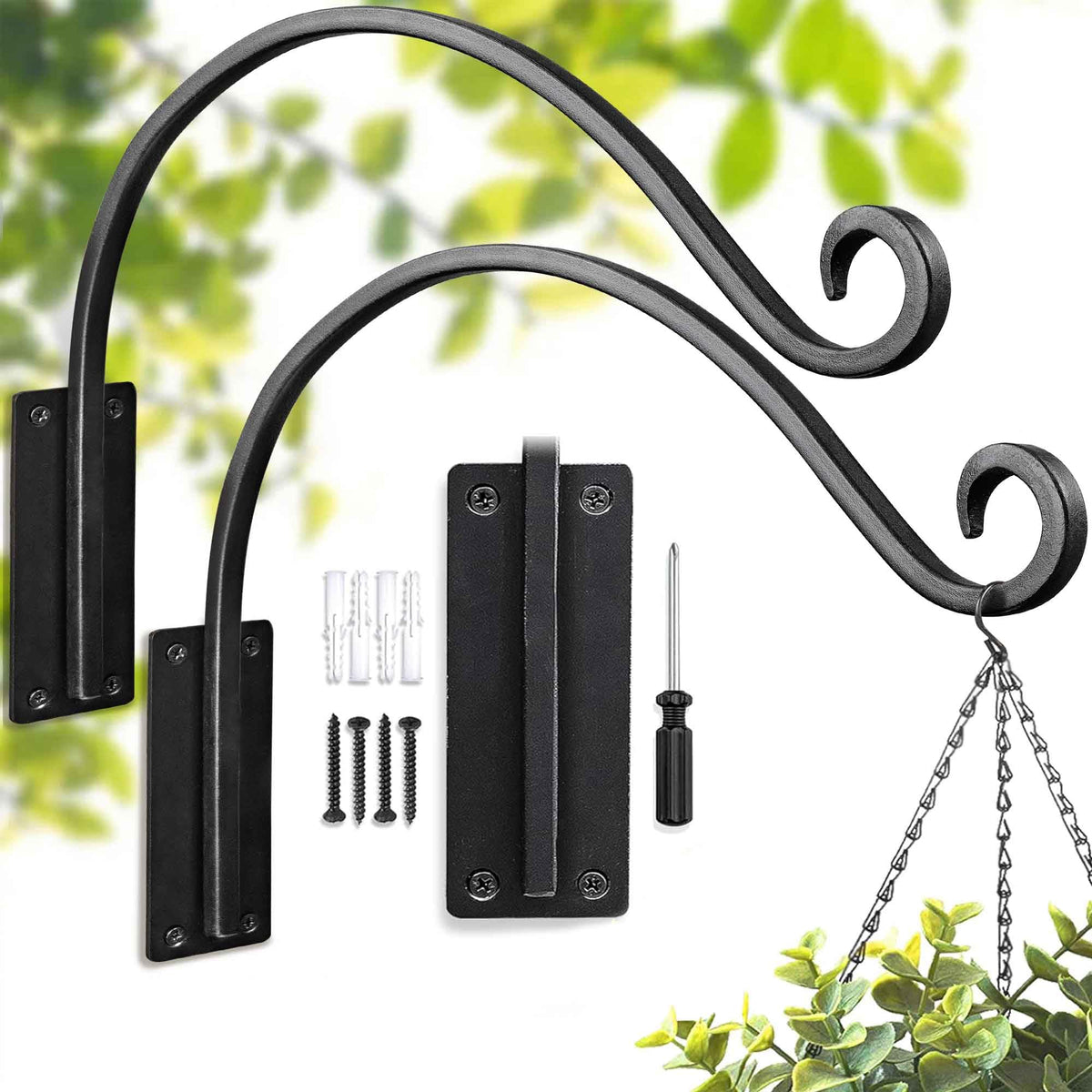 Lifyzoon 16-inch heavy-duty plant bracket showing sturdy support up to 80 lbs