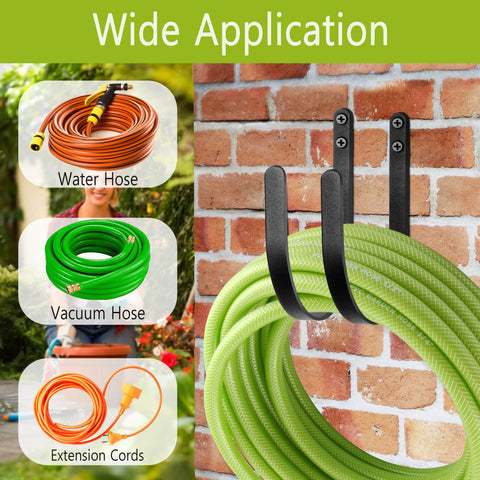Lifyzoon outdoor hose hanger set keeps hoses accessible and neatly stored.