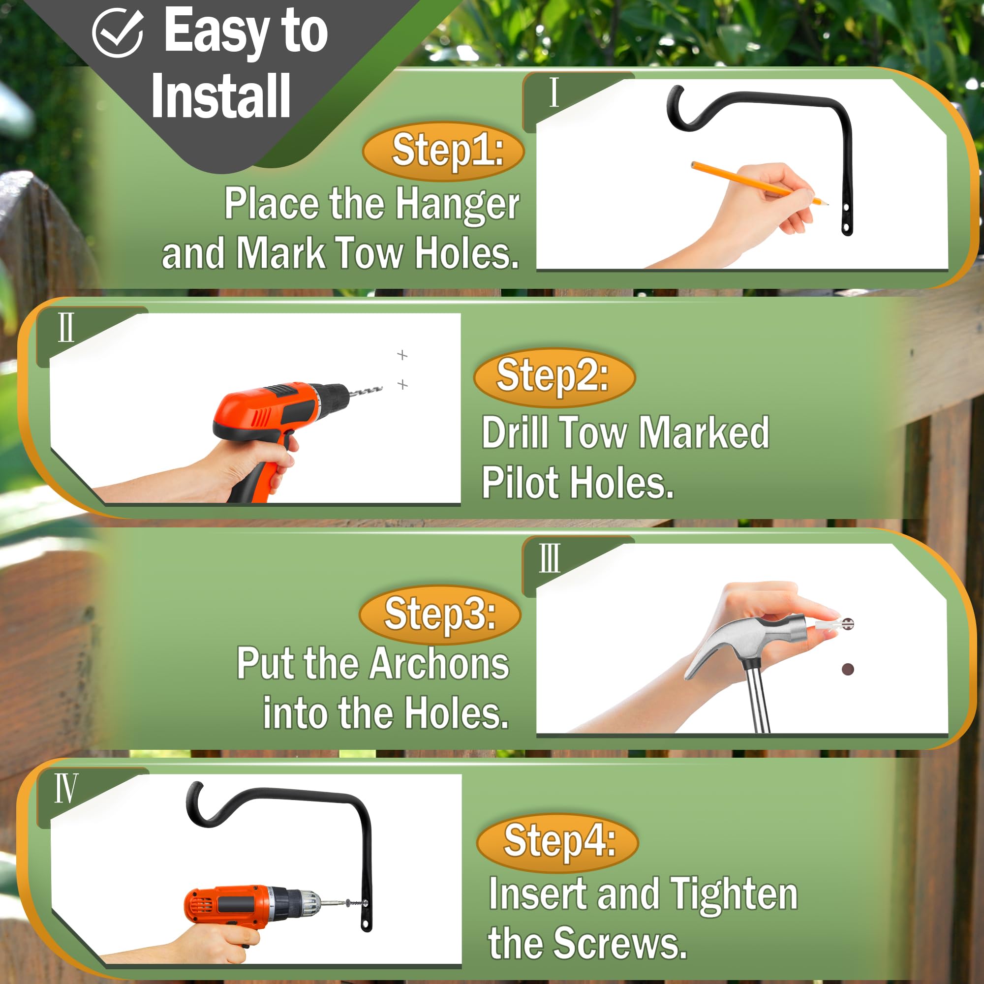 Lifyzoon outdoor decor brackets enable versatile garden layouts.