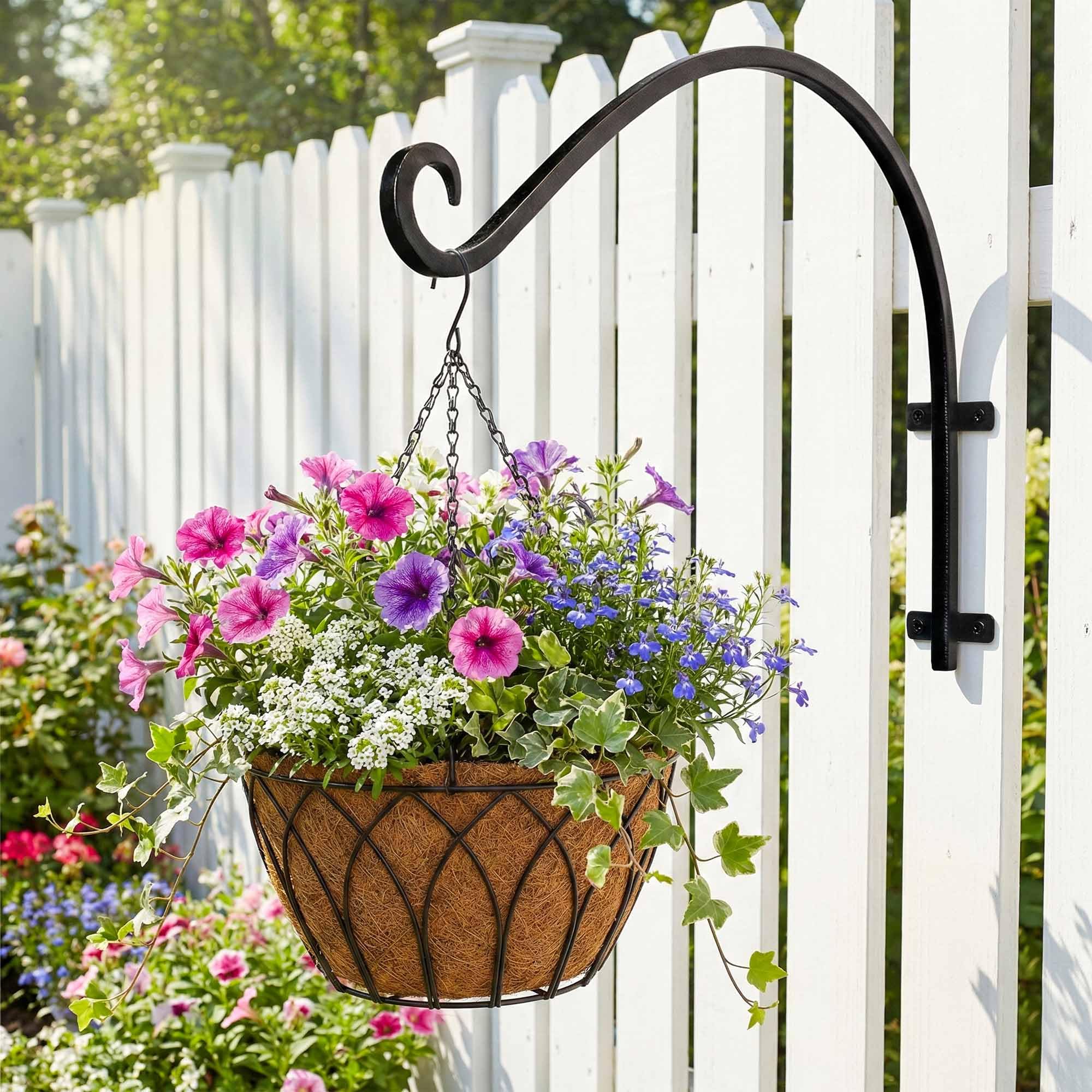 Lifyzoon outdoor wall hook in black adds stable bird feeder mounting.