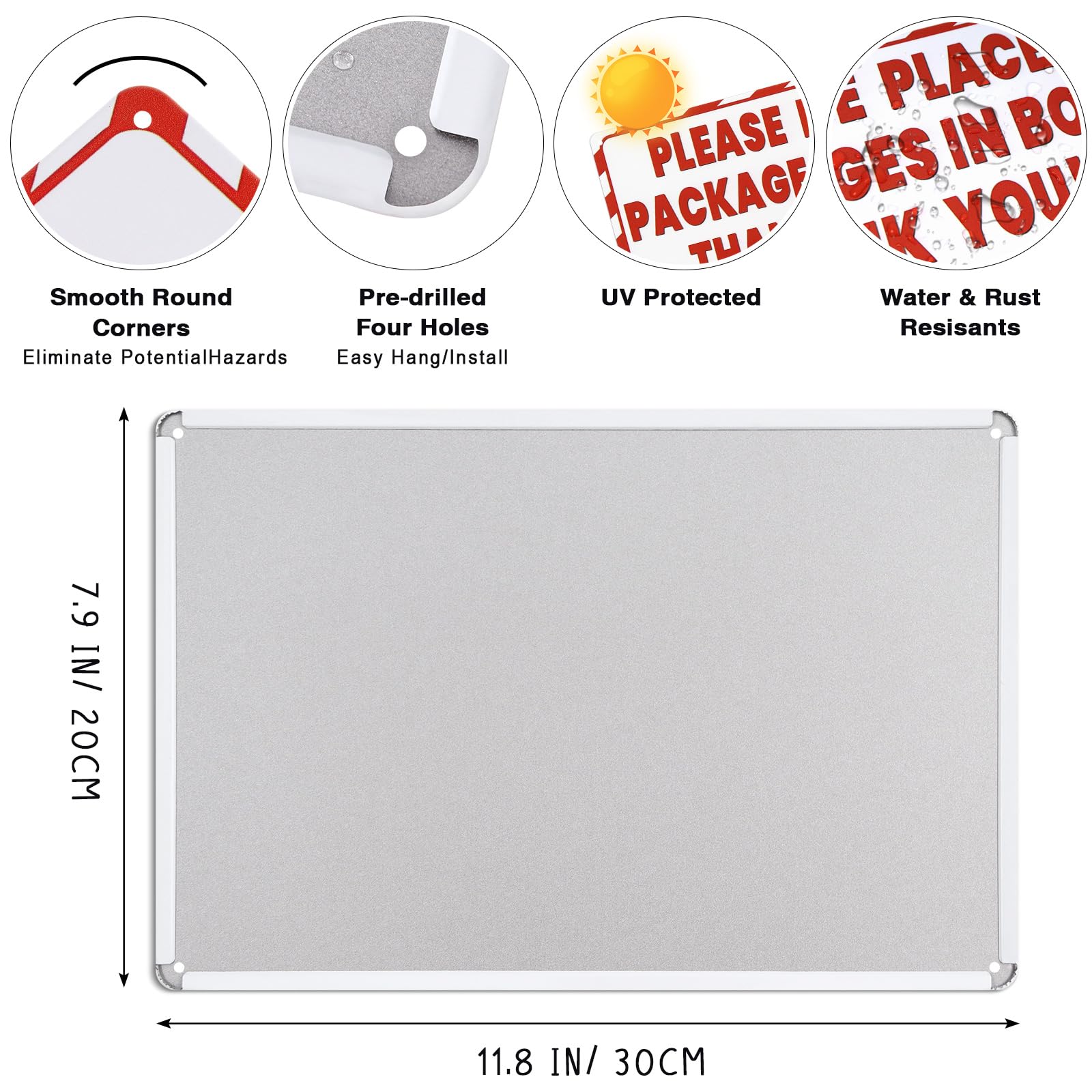 LIGHOON delivery sign in tin plate, waterproof and UV protected.