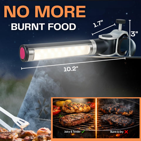 LightAccents outdoor grilling accessory provides bright illumination for evening cooking.