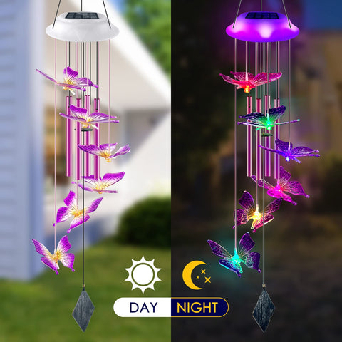Lightalent hanging wind chimes purple decor enhances patios, balconies, and gardens.