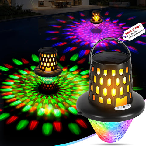 LightHacker floating pool light with warm flicker ambience.