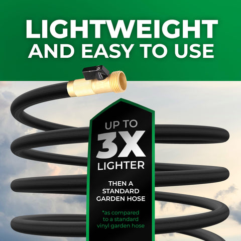 LightHose durable outdoor hose in action, withstands weather for long-lasting gardening tasks.