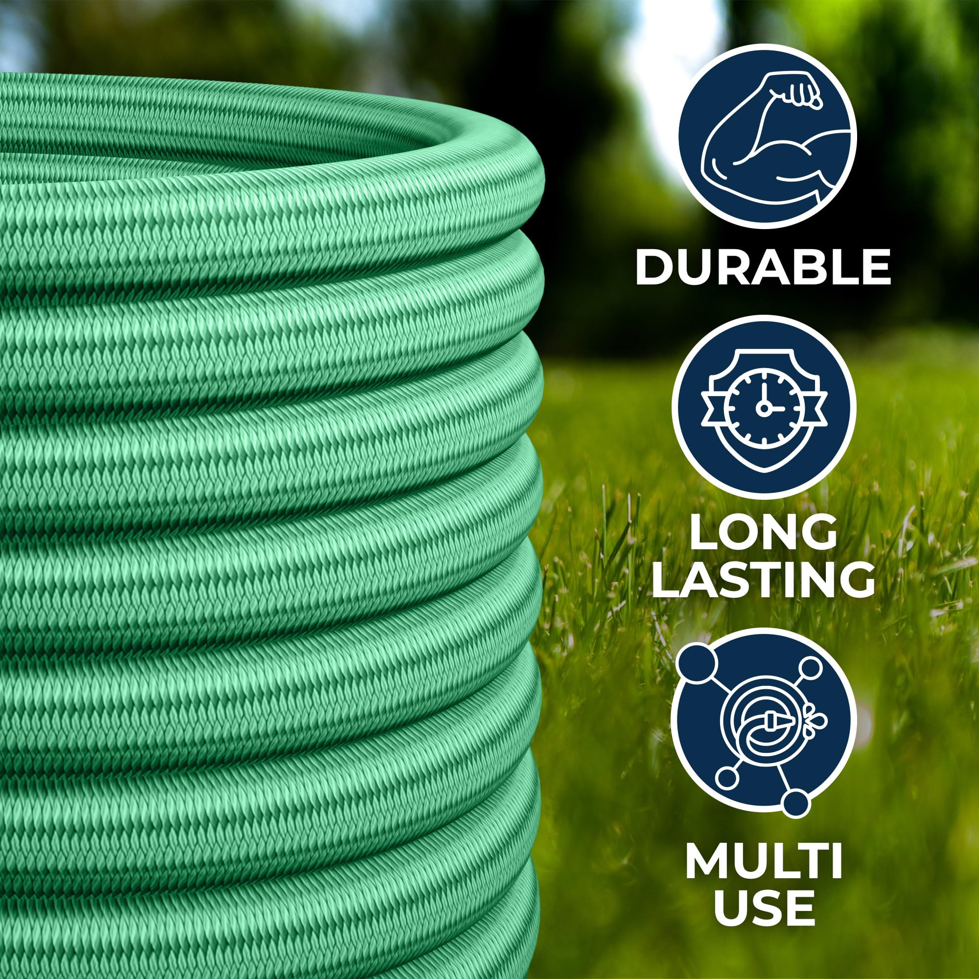LightHose grassy-green design blends with garden spaces.