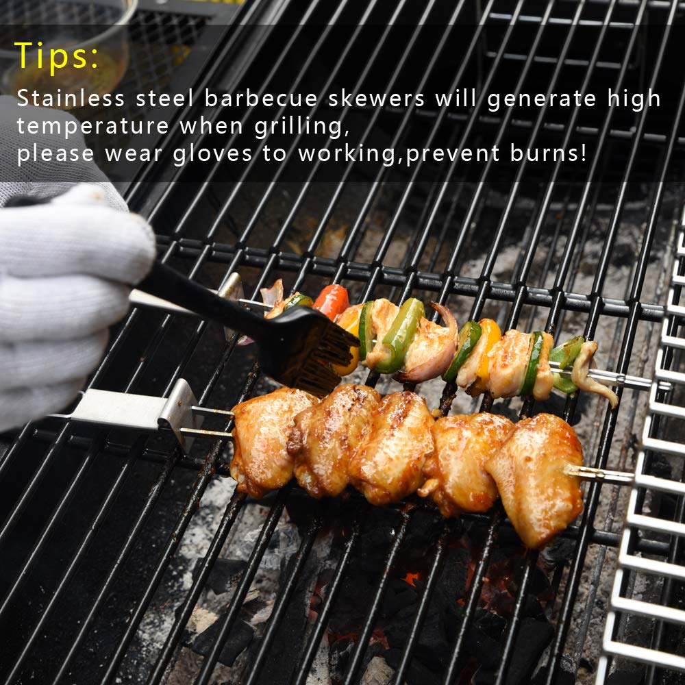 Lightique CMYK skewers ready for kebabs and vegetables with no soaking required