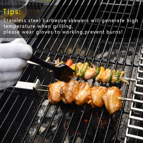 Lightique CMYK skewers ready for kebabs and vegetables with no soaking required