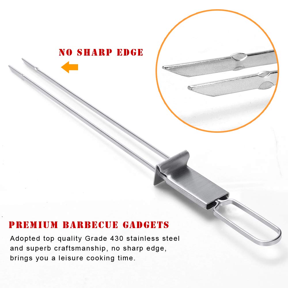 Lightique CMYK skewers on the grill for even heat distribution and consistent bites