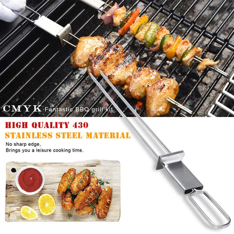 Lightique CMYK stainless steel skewers with heat resistance and durable build