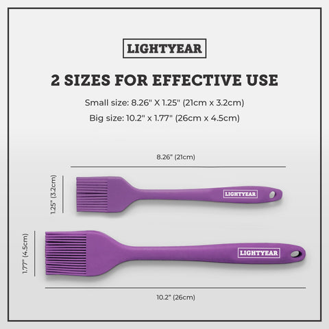 Lightyear basting brush withstands up to 450°F, ideal for high-heat grilling.
