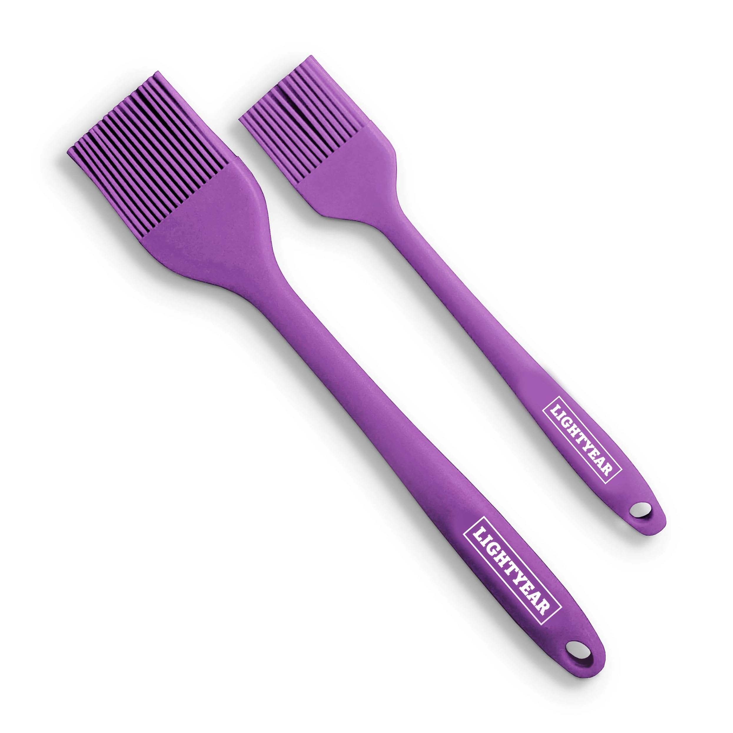 Lightyear silicone basting brush set of two for versatile grilling and baking.