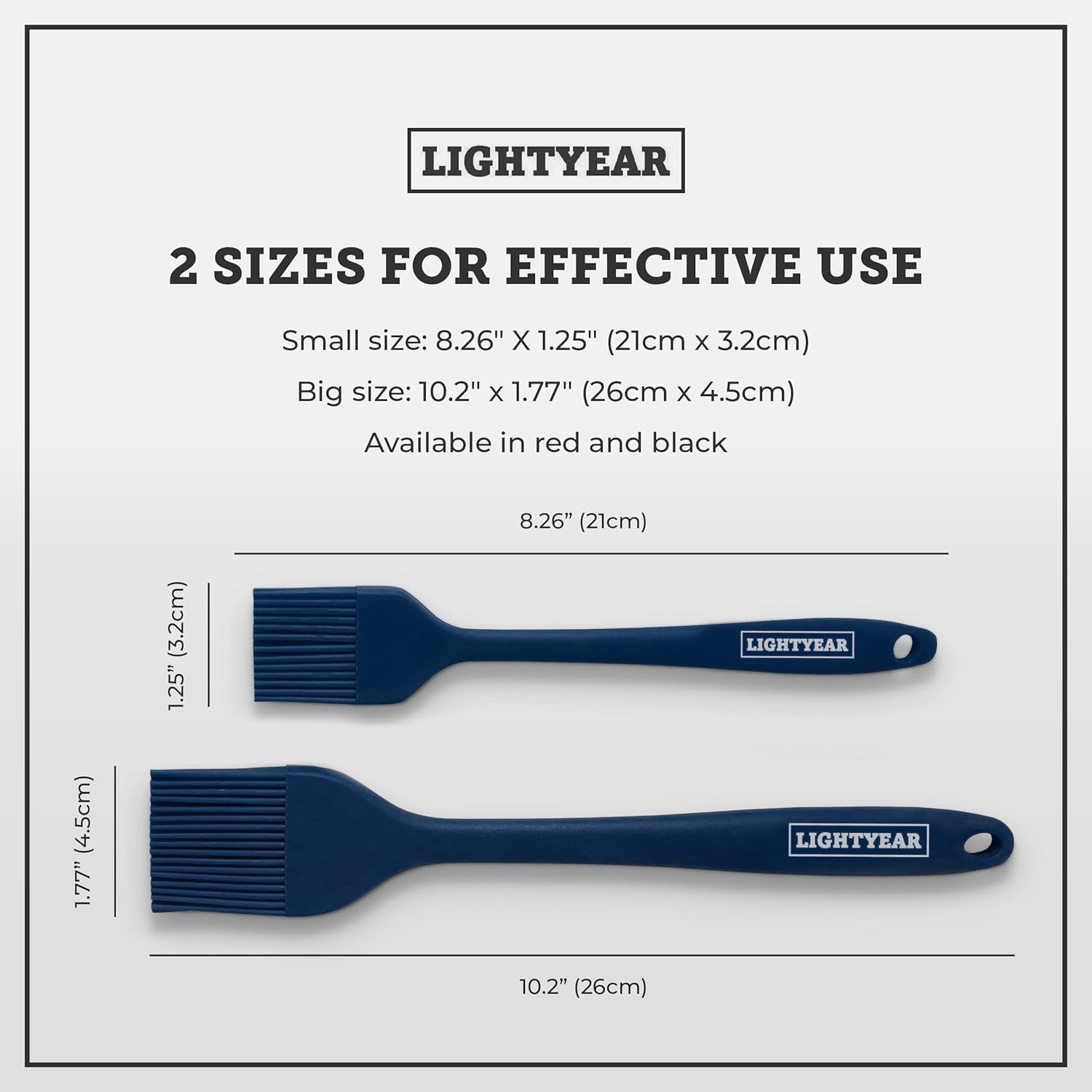 Close-up of Lightyear silicone brush bristles showing heat resistance up to 450°F.