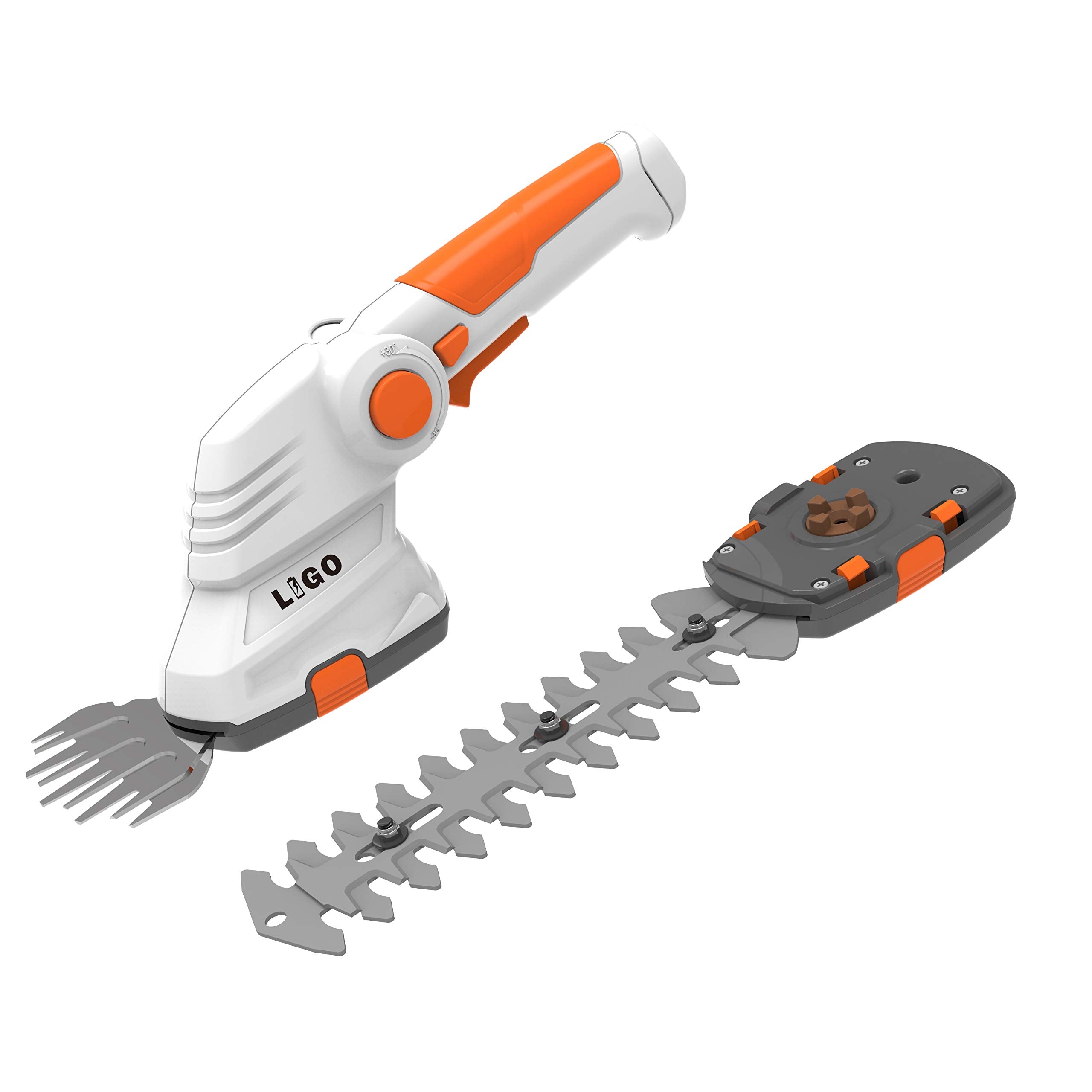 LIGO cordless grass shear and shrub trimmer ready for precise edging.