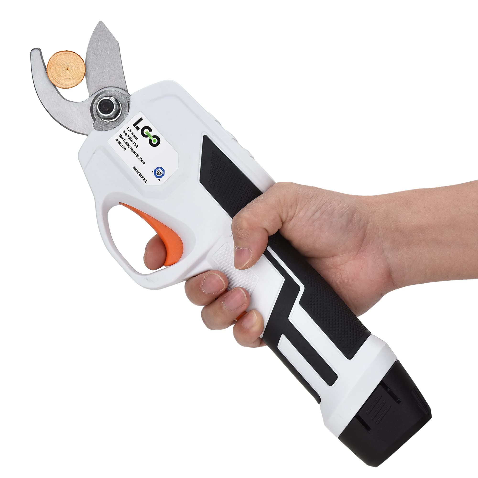 LIGO cordless pruning shears ergonomic anti-slip handle reduces fatigue