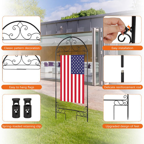 Liitrton stand with durable coated finish resisting weather
