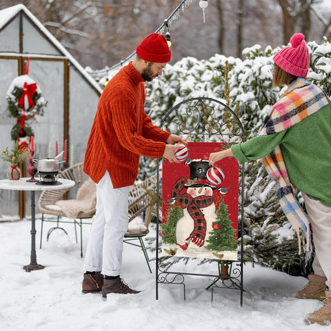 Liitrton garden flag stand emphasizes outdoor durability for year-round use