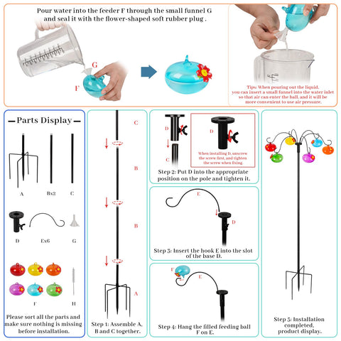 Liitrton included funnel and brush simplify filling and cleaning after feeding.