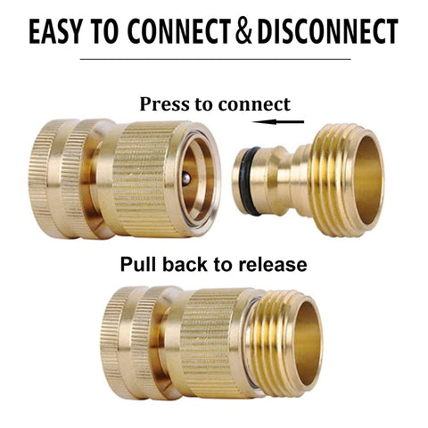 Easy attach and detach with the quick-release design for garden hoses by LIKAGE.