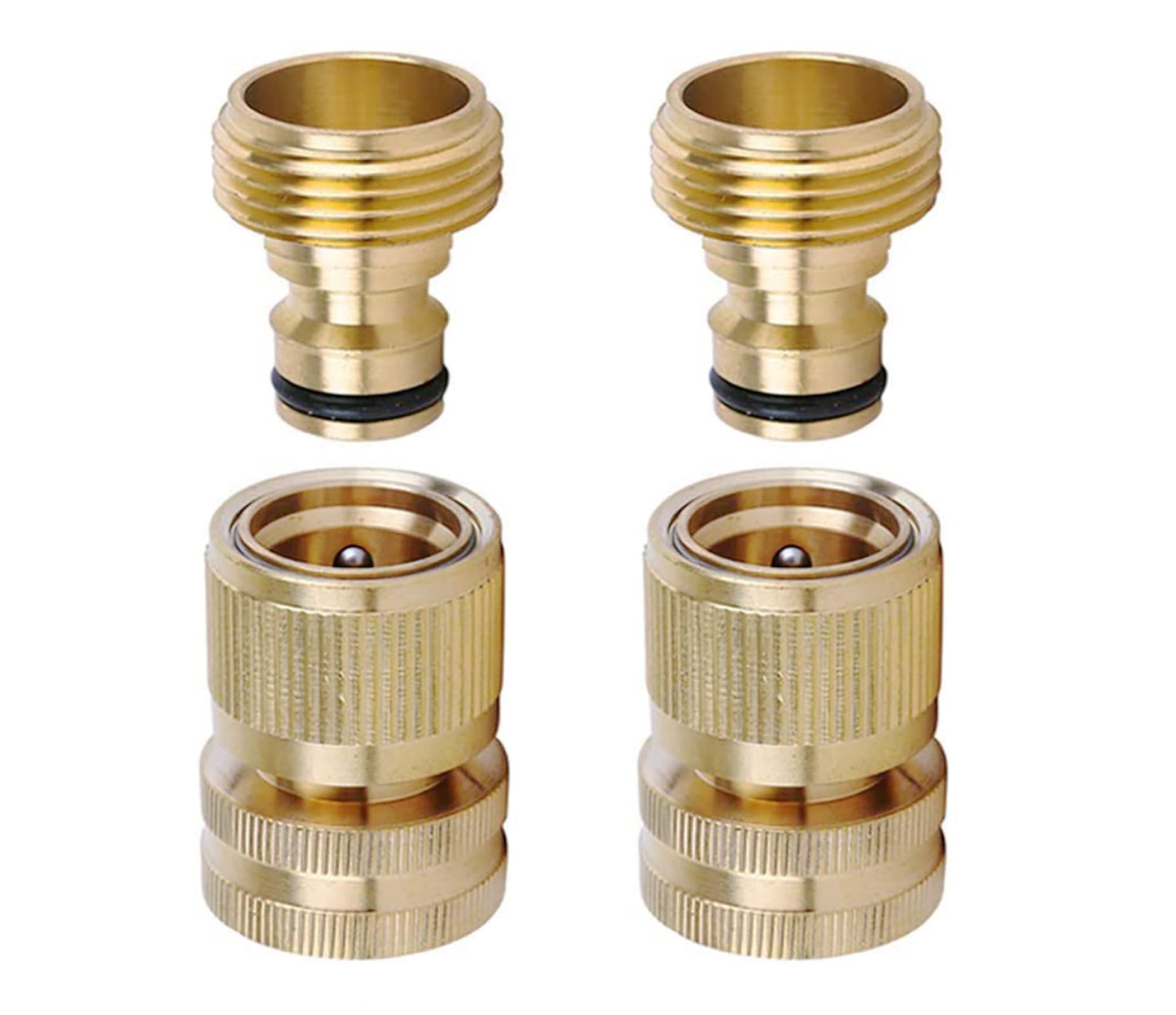 LIKAGE brass hose quick connect packaging shows a two-pack kit for easy setup.