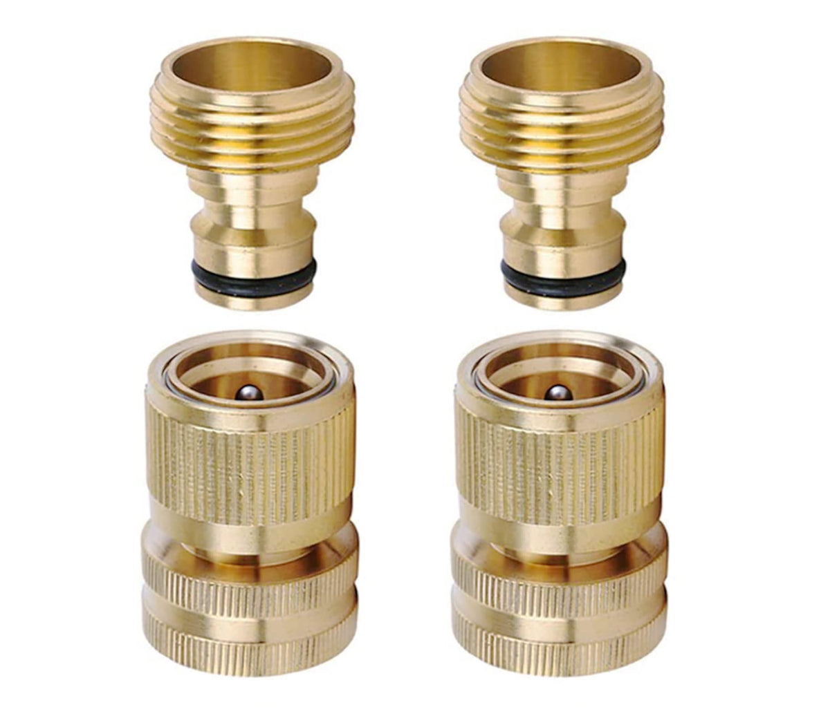 LIKAGE brass hose quick connect packaging shows a two-pack kit for easy setup.