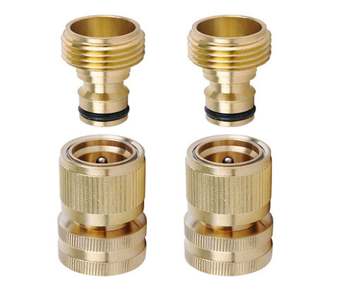 LIKAGE brass hose quick connect packaging shows a two-pack kit for easy setup.