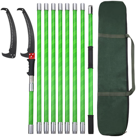 Likeem 30ft tree pole pruner extendable for high branches pruning from ground level