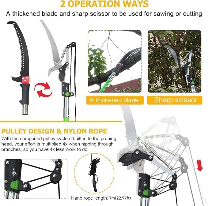 Likeem ladder-free pruning supports safer yard maintenance from the ground.