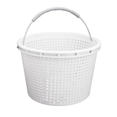 LikeLion 8-inch pool skimmer basket top view shows rugged construction for durable debris capture.