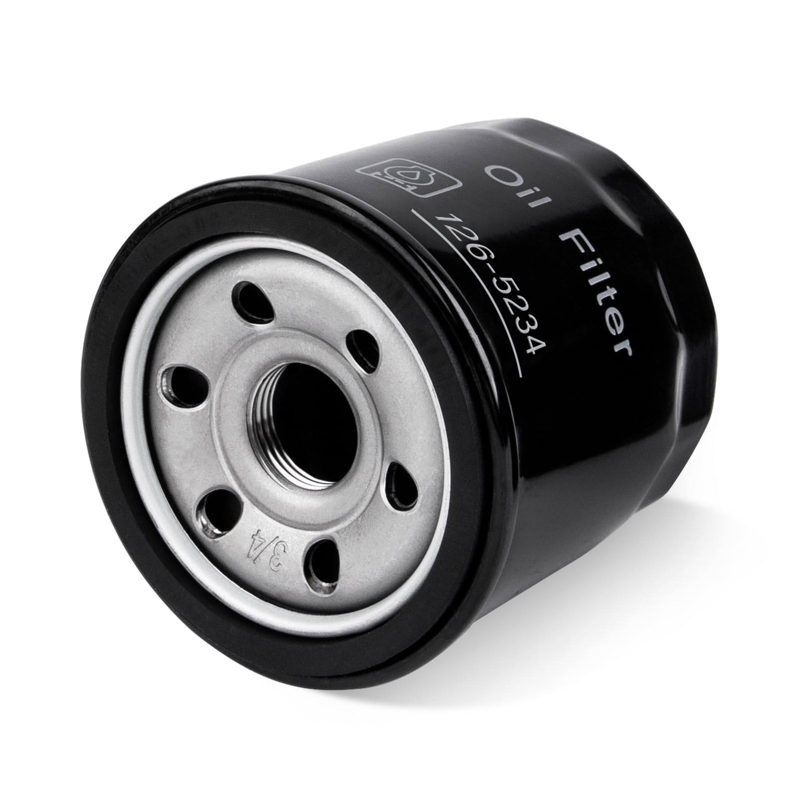 LikeLion 126-5234 filter front view for Exmark Toro, durable housing supports steady oil flow.