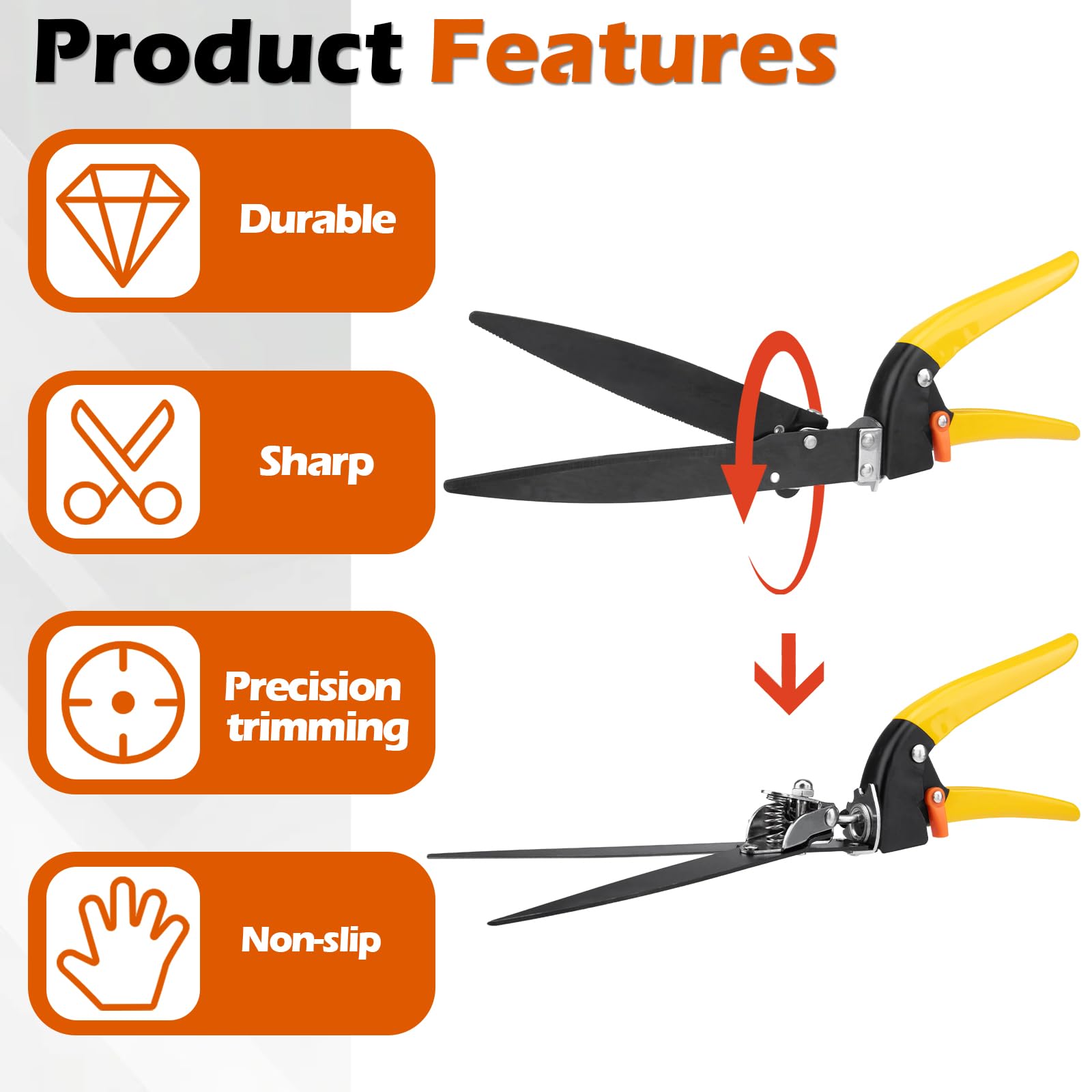 LikeLion grass shears precision cut blade for clean edges and weed control