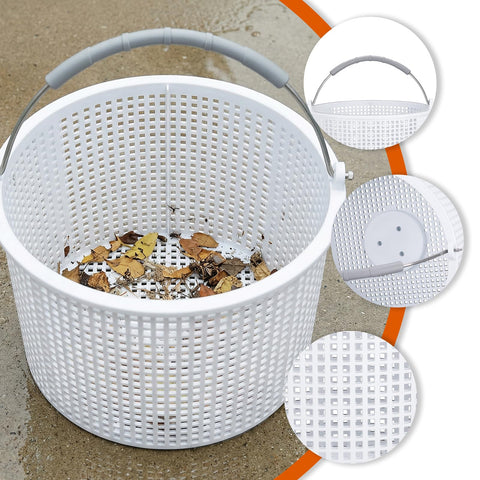 LikeLion pool skimmer basket holds up to 30 pounds of debris for heavy loads.